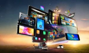 IPTV Devices flying in the desert of Dubai